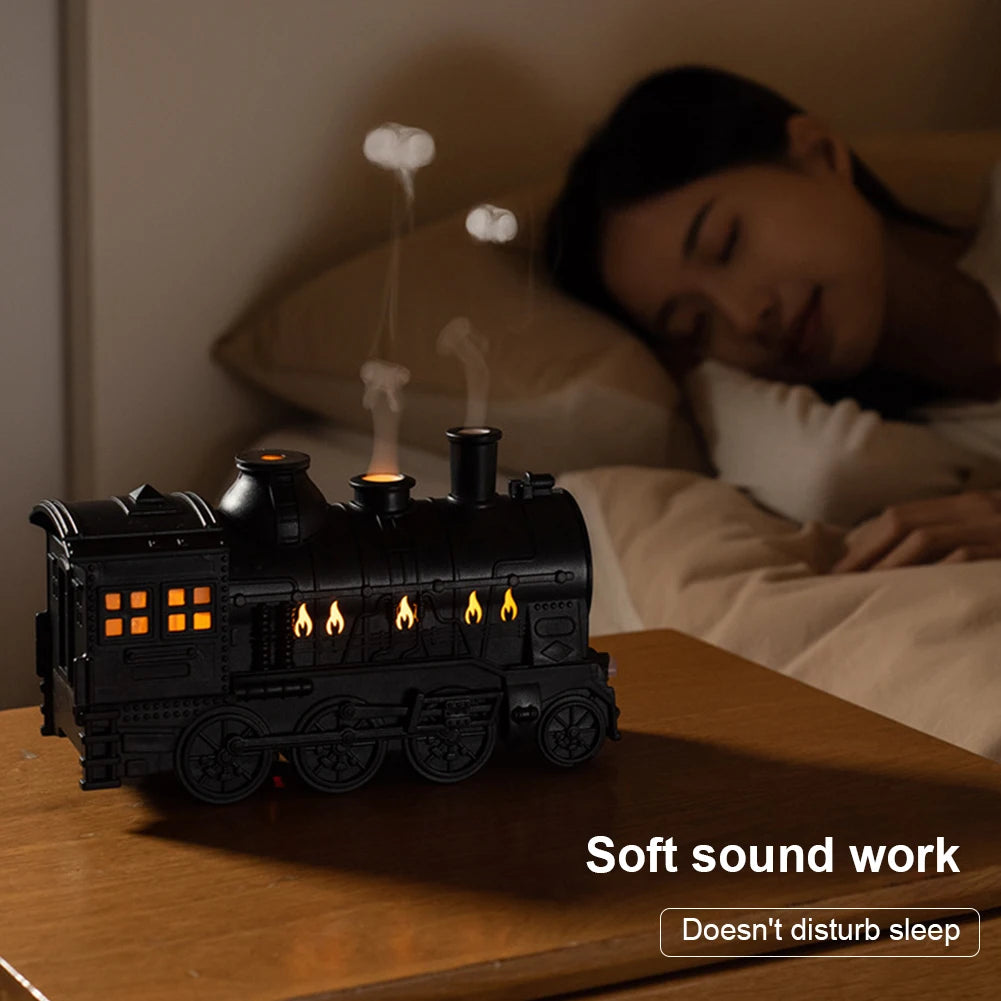 300Ml Mini Train Shape Essential Oil Diffuser with Light Cool Mist Air Humidifier Aromatherapy Diffuser for Home Office Bedroom