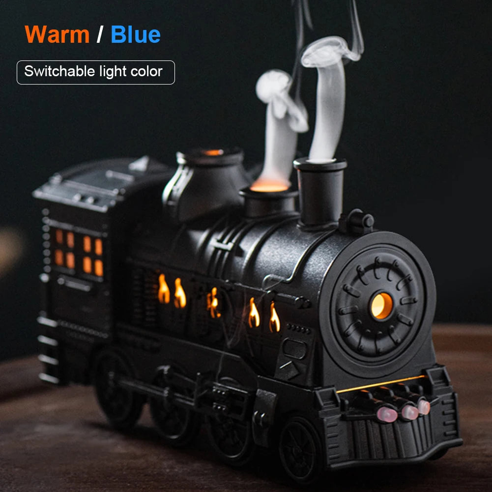 300Ml Mini Train Shape Essential Oil Diffuser with Light Cool Mist Air Humidifier Aromatherapy Diffuser for Home Office Bedroom