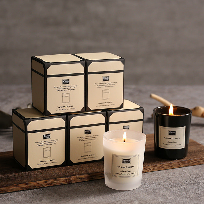 Aromatherapy Wax Candle – Simple & Stylish Design in White or Black | Cozy Candle Collection