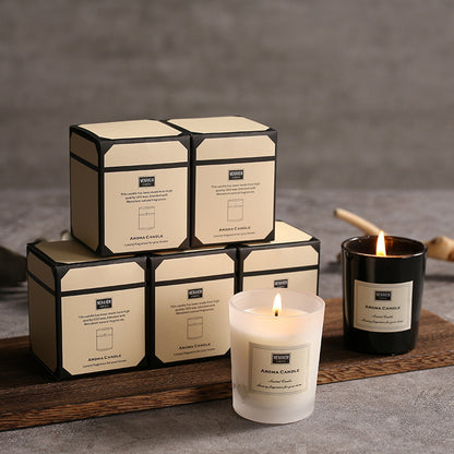 Aromatherapy Wax Candle – Simple & Stylish Design in White or Black | Cozy Candle Collection