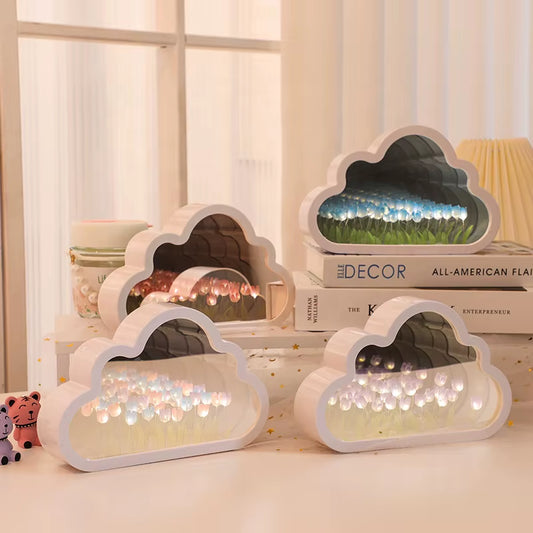 LED Light Up Mirror Tulip Night Light | Cozy Night Light Collection