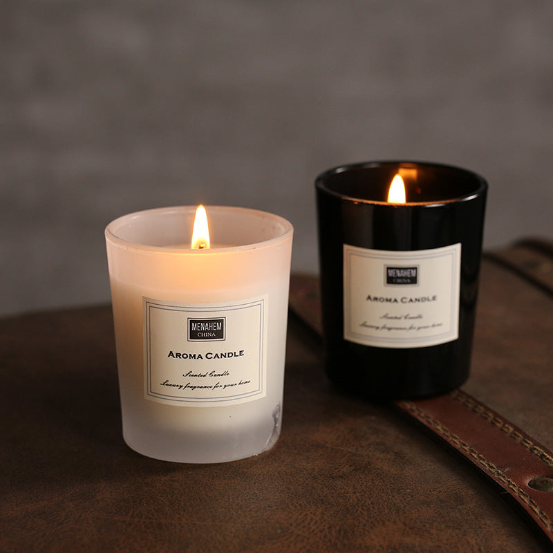 Aromatherapy Wax Candle – Simple & Stylish Design in White or Black | Cozy Candle Collection