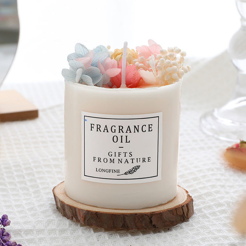 Dried Flowers Decor Romantic Candles 330g | Cozy Candle Collection