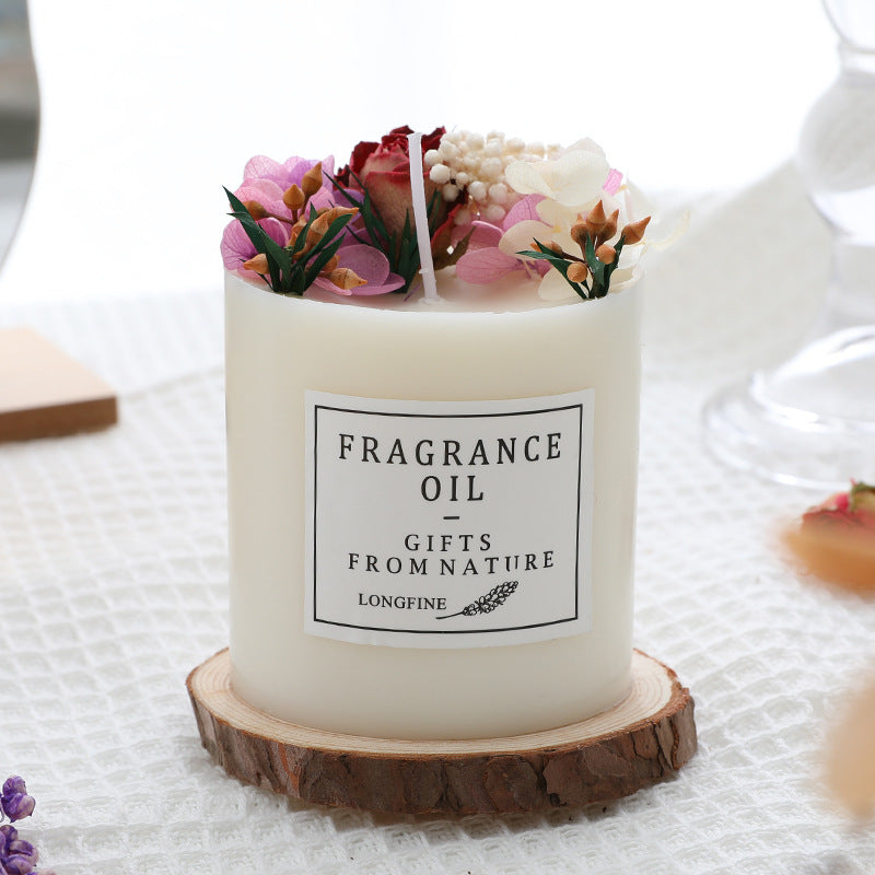 Dried Flowers Decor Romantic Candles 330g | Cozy Candle Collection