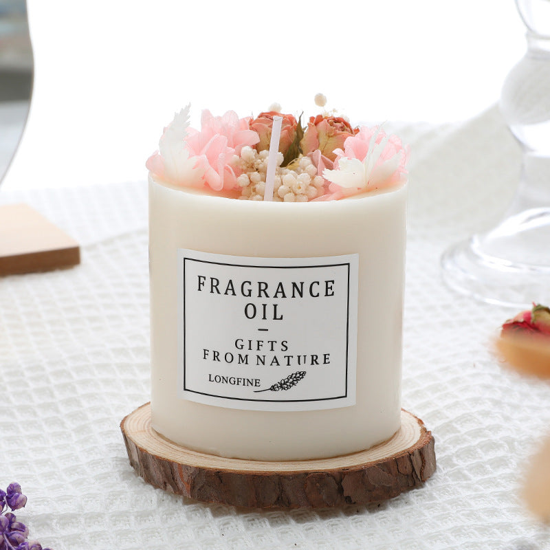 Dried Flowers Decor Romantic Candles 330g | Cozy Candle Collection