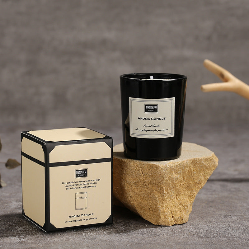 Aromatherapy Wax Candle – Simple & Stylish Design in White or Black | Cozy Candle Collection