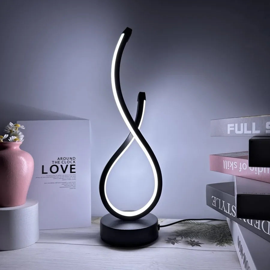 LED Table Lamp Bedroom Nightlight Creative Restaurant Coffee Shop Luminescent Decorative Table Lamp Rechargeable Table Lamp