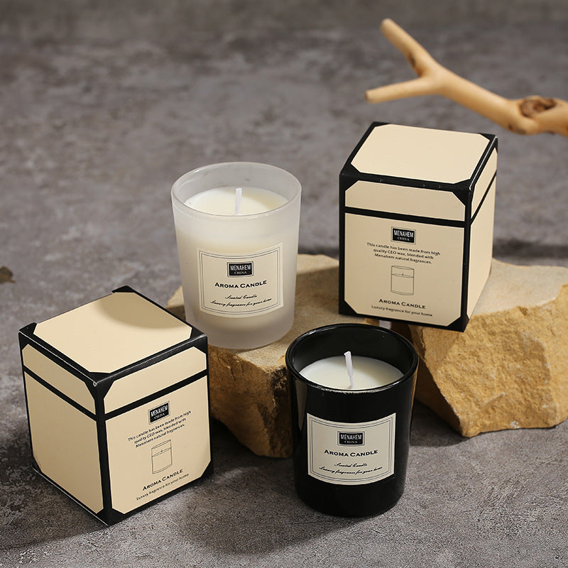 Aromatherapy Wax Candle – Simple & Stylish Design in White or Black | Cozy Candle Collection