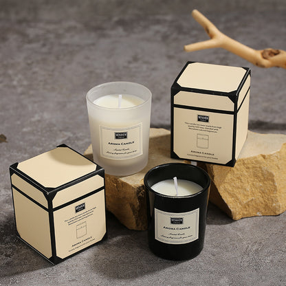 Aromatherapy Wax Candle – Simple & Stylish Design in White or Black | Cozy Candle Collection