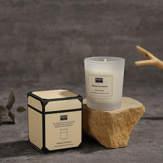 Aromatherapy Wax Candle – Simple & Stylish Design in White or Black | Cozy Candle Collection